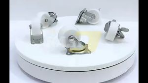1 To 3 White Swivel With Brake Caster Wheel Smooth And Sturdy Trolley Wheels Heavy Duty