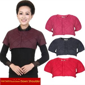 Áo Vest Lót Lông Vũ Cho Cặp Đôi Trung Niên Và Cao Tuổi Mùa Đông Có Tay Áo Bảo Vệ Cổ Vai Nam Nữ Chia Sẻ Quần Áo Vest Lót Lông Vũ