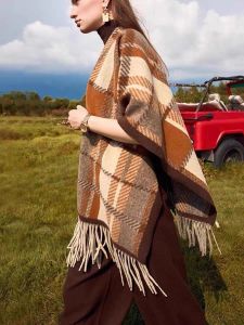 ยุโรปสไตล์ผ้าพันคอผ้าพันคอชุดเดินทางขนาดใหญ่ Faux Cashmere ความอบอุ่น โอเวอร์ไซส์ ลวดลายถักผ้าคลุมไหล่ < Ne2> เครื่องประดับแฟชั่น