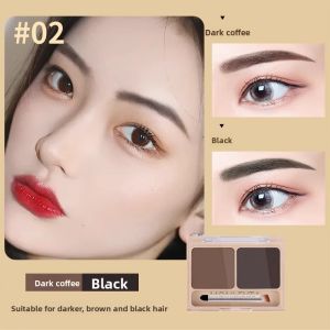 MONLEYTA | Long-lasting Sweat-proof Dual-tone Eyebrow Powder Paste Beginner-friendly 3D Eyebrow Pencil Eyebrow Powder Palette