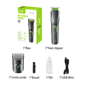 HTC | HTC Adjustable Hair Trimmer Hair Cutting Machine USB Rechargeable Professional Barber Hair Clipper Cordless Trimmer for Men Kids