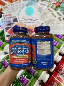 [210 viên] Viên uống Dầu cá hồi Pure Alaska Omega-3 Wild Alaskan Salmon Oil 1000mg - Mỹ