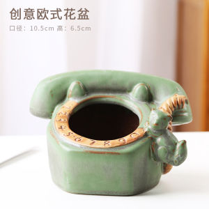 Succulent Special Ceramic New Creative High-Heeled Shoes Niche Personality Cartoon TV Cute Phone Retro Small Flower Pot