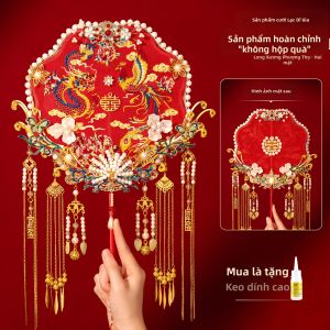 LORiCA | Quà Tặng Cưới hoặc Đính Hôn DIY Sang Trọng Quạt Lụa Hai Mặt