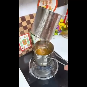 Alat Masak Panci Penggorengan Panci Rebus Stainless Steel Saringan Dengan Capitan Klip Makanan Deep Fryer 4 in 1 Multi Set
