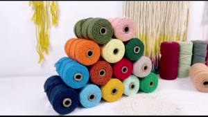 Macrame Cord 3mm 100m Natural Cotton Rope for Colorful Macrame Hand Knitting for Handmade Colored Wall Hanging Weaving Tapestry