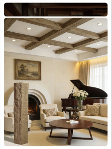 BEIQIVI | Polyurethane Antique Wood Grain Decorative Beam