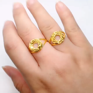 Yon Hing Cincin Donut 1C/2C Saiz 13.5 14 15 16 20.5 Emas 916