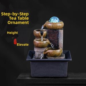 YISHI | Chinese Style Water Circulation Fountain Decorations For Office Home Desk Feng Shui Wheel
