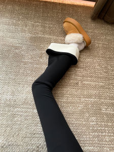 YAYANGREN | Warm Wool Fleece Bell Bottom Yoga Pants