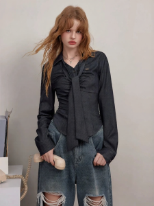 unifree | Áo Blouse Phong Cách Vintage Ôm Dáng