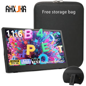 11.6" Screen Portable Monitor With Second Holder Stand For Laptop Phone Xbox PS4 PS5 Switch Holder Stand Type-C HDMI-Compatible