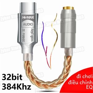 Bộ Khuếch Đại Tai Nghe DAC HiFi Type C Sang 3.5mm Bộ Giải Mã Âm Thanh USB C Chip CB1200AU Card Âm Thanh Kỹ Thuật Số Bộ Giải Mã Cho Android Chất Liệu Kim Loại Thiết Kế Di Động