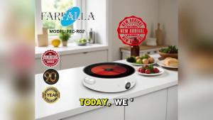 Farfalla FEC-RD2 | 2000W Infrared Ceramic Cooker | Touch & Knob Dual Control | Child Lock & Timer