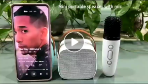 Speaker Microphone Karaoke Bluetooth Speaker Karaoke Wireless Speaker Mini Bluetooth Karaoke K1