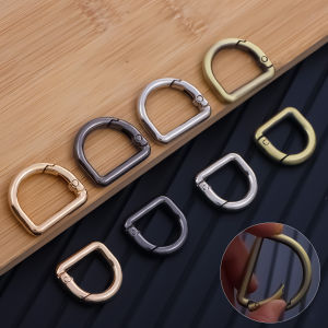 5Pcs D Spring Snap Hook Metal Keychain Spring Backpack Clips Key Chain Hooks for Webbing Buckle Keyrings Purse Chain