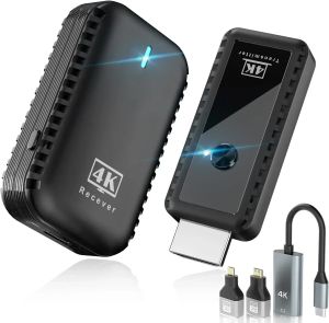 30m Wireless HDMI Transmitter and Receiver with Type-C  Extender Suitable for Connecting 5G Laptops To Monitors and Projectors