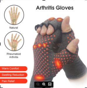 1 Pair Compression Arthritis Gloves Premium Arthritic Joint Pain Relief Hand Gloves Therapy Open Fingers Compression Gloves
