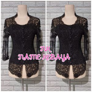 atasan kebaya pesta kebaya wisuda lengan 7/8 kebaya kerah sunda kebaya hitam kebaya abg kebaya wisuda modern