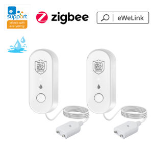 Cảm Biến Rò Rỉ Nước EWelink Zigbee Máy Dò Mực Nước Nhà Thông Minh Màu Trắng Báo Động Tràn Nước An Toàn Trong Phòng Tắm Với Tính Năng Giám Sát Ứng Dụng Thời Gian Thực