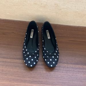Polka Dot Bow Mary Jane Ballet Flats