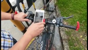 Holder HP Sepeda Motor Guard Phone Mount Security Lock Stang