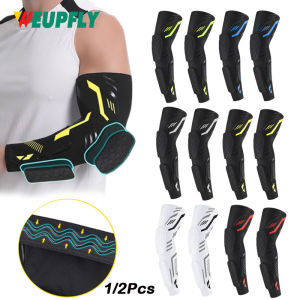 1/2PCS Padded Arm Sleeves Elbow Forearm Crashproof Pads for Football Basketball Volleyball Soccer