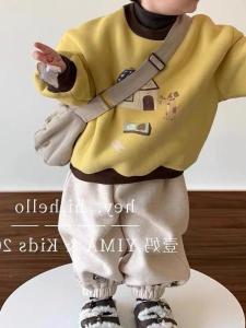 ชุดเด็กผู้ชาย 2025 ฤดูใบไม้ร่วงและฤดูหนาว ชุดกีฬาลำลอง ชุดสองชิ้น ชุดกระชับสัดส่วน ชุดเด็กผู้ชาย ชุดเด็ก ชุดเด็ก