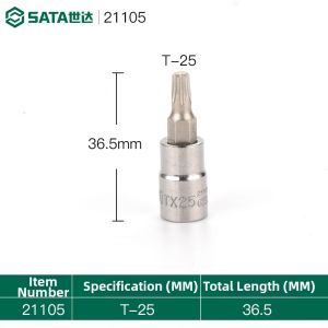 SATA | Screwdriver Bits T25 T20 T30 T40 T45 Ratchet Wrenches