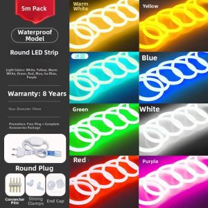 YUANMUXUAN | Flexible Outdoor Waterproof 360 Degree Bright LED Neon Strip