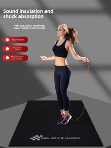 KMAT Skipping Rope Shock Pad Professional Soundproof Floor Mat For Home High Density Fitness Sports Professional Skipping Rope Exercise Mat