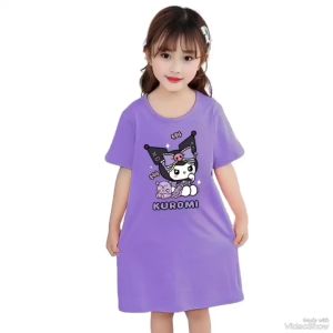 Dress Anak Perempuan KUROMI Viral Untuk Usia 1-10 Thn