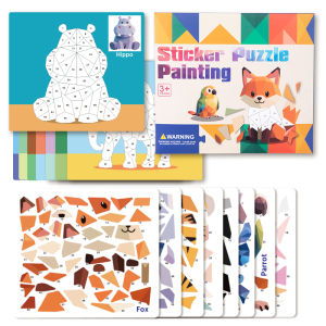 3D Sticker Puzzle Painting Set - Includes Numbered Stickers To Help Children Develop Spatial Reasoning And Fine Motor Skills