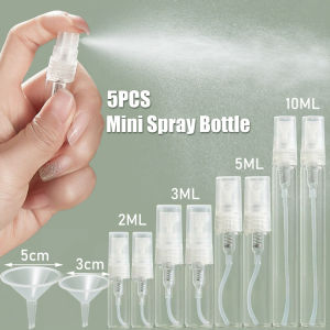 5pcs 2/3/5/10ML Empty Glass Perfume Bottle Portable Travel Mini Cosmetics Refillable Bottle Perfume Spray Bottle