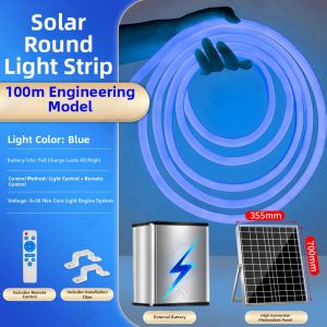BOOMING LIGHTING | Waterproof Solar LED Silicone Flexible Lighting Strips for Signage and Outdoor Decor
