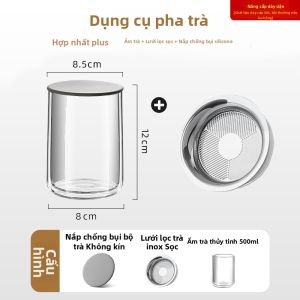 NAIFUNA | Bình Trà Kính Hai Lớp Chống Nhiệt
