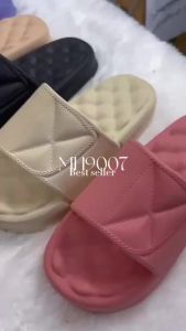 Marco  MH9007 รองเท้าใส่ในบ้าน 3cmพื้นหนา รองเท้าแตะผู้หญิง นิ่มเหมือนเหยียบขี้ ส่งจากไทย น่ารักลําลอง กันลื่น แฟชั่น สีลูกกวาด รองเท้ายางeva