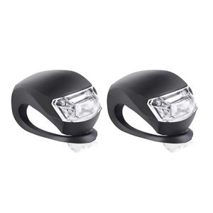 LED Silicone Bicycle Front Rear Light Set Waterproof Bike Headlight Tail Lamp