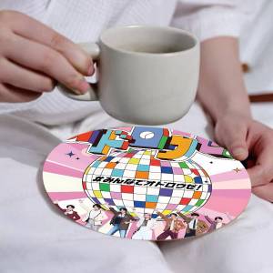 famous Pop Group S-Snow M-Man Japan Natural Coaster Creative Cute Cartoon Absorbent Cushion Mug Bowl Cushion Insulation Cushion