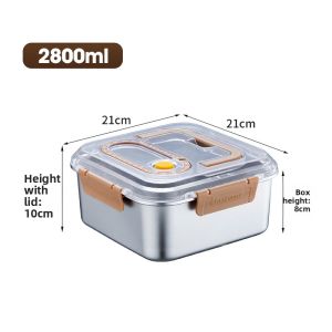 Vacuum Sealed Large Capacity 316 Stainless Steel Food Storage Box