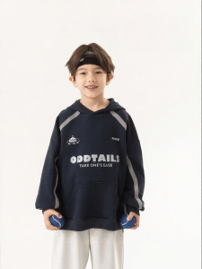 Hooded Reflective Pattern Anti-Pilling Boys Hoodie