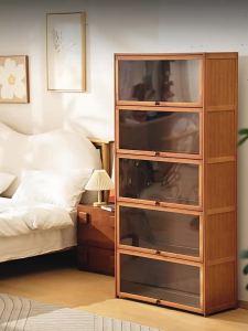 Dustproof Multi-level Shelf with Doors