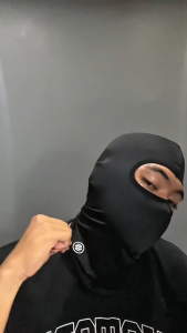 SOLOEVER Balaclava face mask Ice Silk cycling Thin Breathable Face and Neck Outdoor Sports Sun Protection Windproof Dustproof Black Short/Long