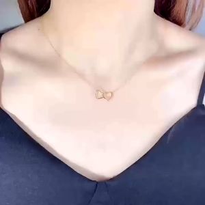 kalung liontin love simple elegan wanita bahan titanium premium tahan luntur dan anti karat terbaru