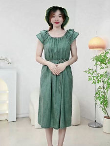 Summer Long Sleeveless Hooded Dress Womens Extended Length Overhead Dress Casual Other 100% Fabric Ladies Premium Fashion