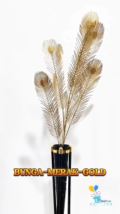 Bunga Daun Artificial Merak Gold / Tanaman Palsu Bunga Plastik Artificial Merak Gold / Bunga Imlek