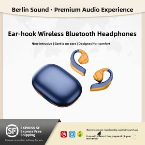 Berlin Sound Sports Bluetooth Earphones 2025 New Bone Conduction Wireless Ear Hanging Long Standby Running Music Headsets