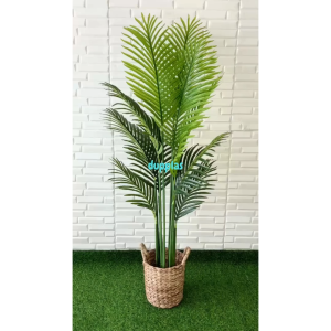 Pohon Artificial Tanaman Plastik Palem T150 Latex Cover Pot Eceng Gondok Handle Pajangan Cafe Dekorasi Sudut Ruangan