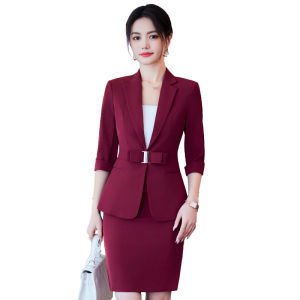 RYRYSTYLE High End Mid Sleeved Suit For Women Summer Fashion And Temperament Professional Clothing Jewelry Store Work Clothes Hotel Front Desk Work Clothes 2236