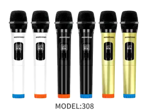 Mic Wireless Wireless Karaoke Mic Tanpa Kabel UHF Mikrofon Genggam LED Double Digital Mikrofon Nirkabel Kualitas Baik Murah Microphone Wireless